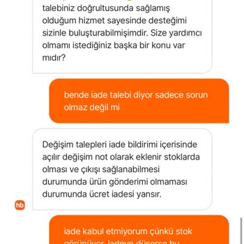 Hepsiburada Değişim Yerine İade Yapıyor