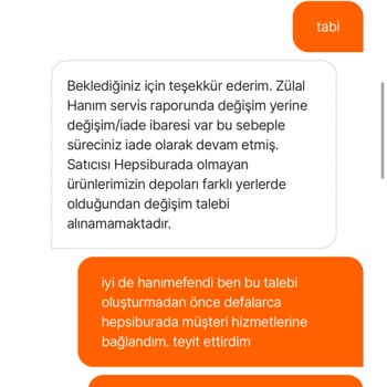 Hepsiburada Değişim Yerine İade Yapıyor