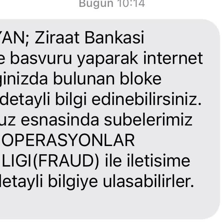 Ziraat Bankası Fraud Bloke Kaldırma