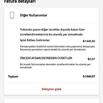 Vodafone Cayma Bedeli Şikayetim
