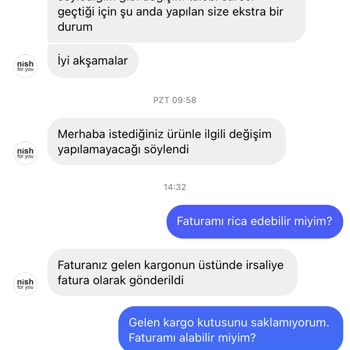 Nish For You Alınan Ürünü İade Etmedi!