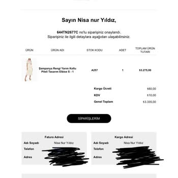 Nish For You Alınan Ürünü İade Etmedi!