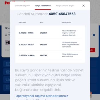 Aras Kargo Paketime El Koydu!