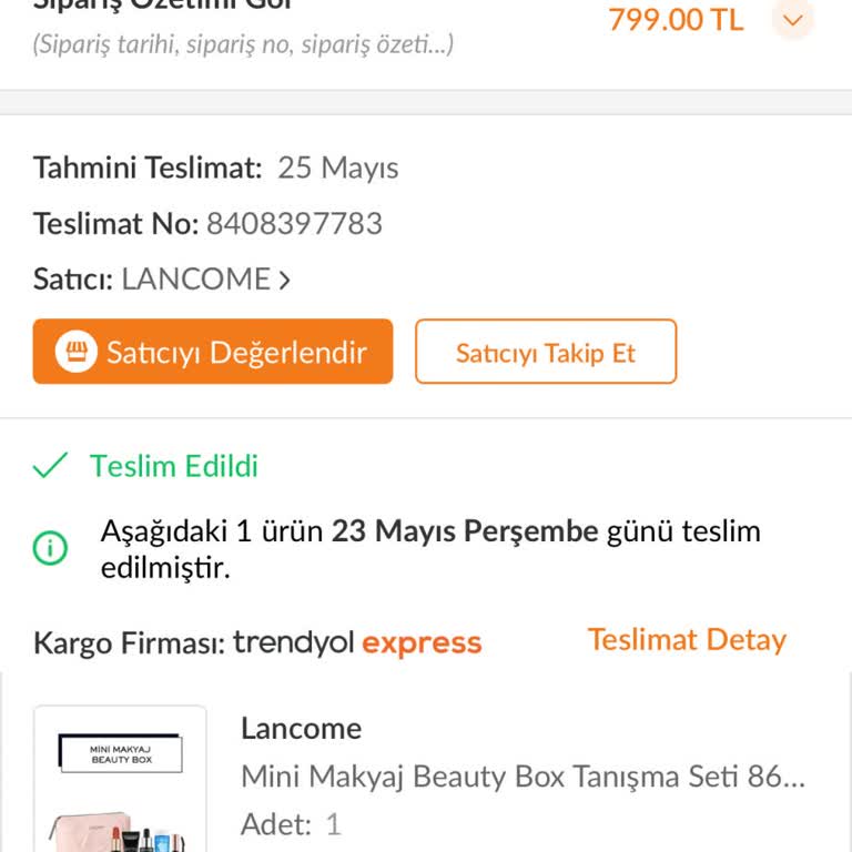 Lancome Hediye Gönderimi Yapılmadı