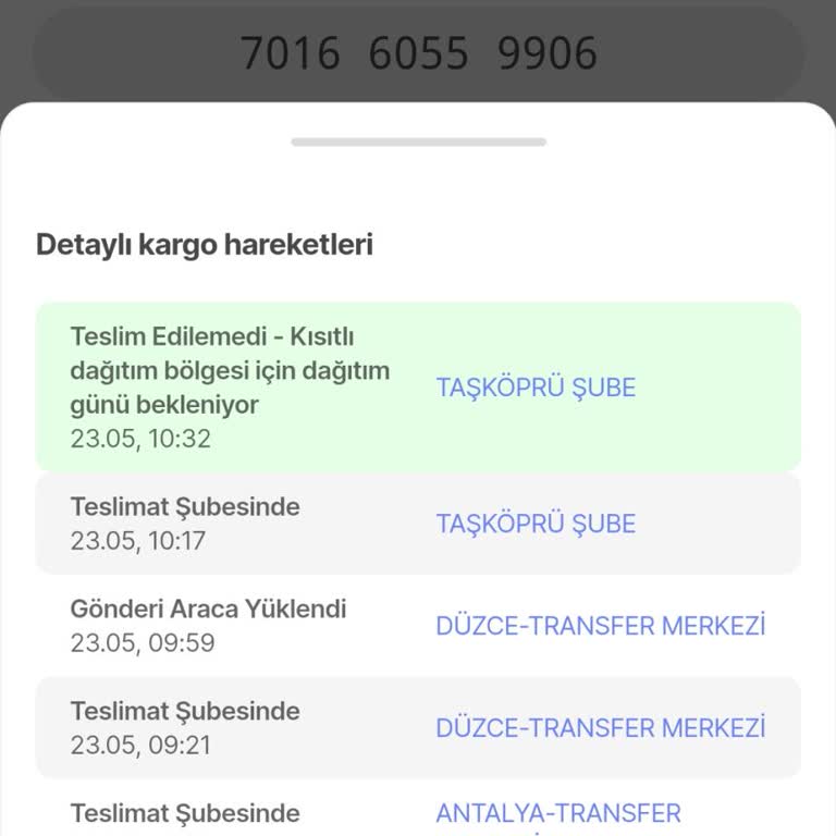 Yurtiçi Kargo Kısıtlı Dağıtım Bölgesi Bahanesi