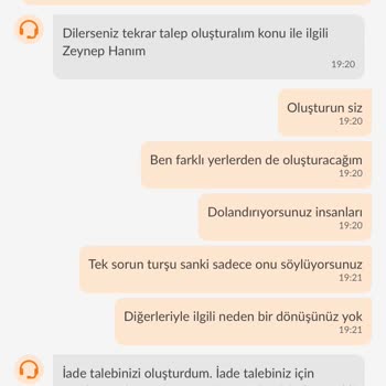 Trendyol Yemek Trendyol GO Eksik Ve Hatalı Yemek Gönderimi İade Kabul Etmemeleri