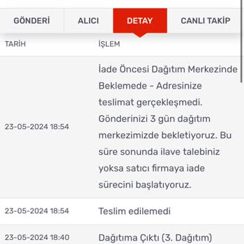 Kargomsende Kargo Teslim Etmemesi