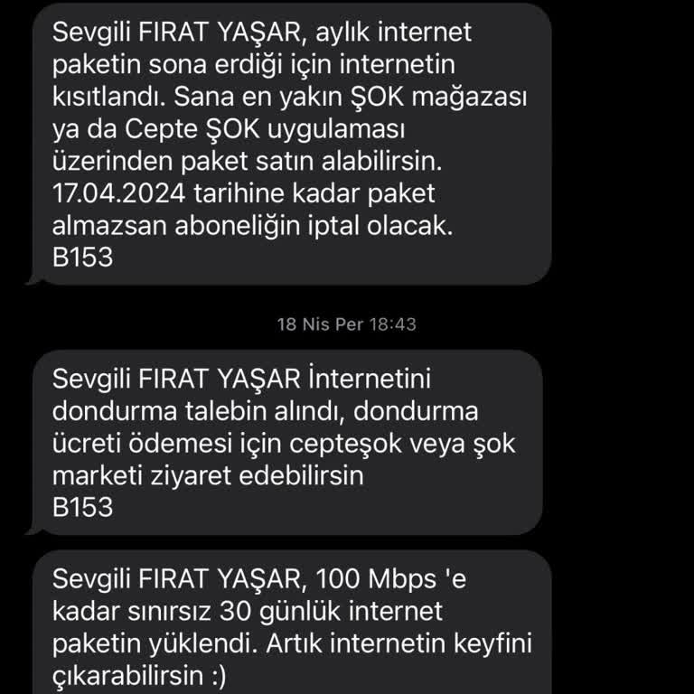 Şok Net Dondurma Ücretini Ödediğim Halde, Aboneliğim İptal Edildi