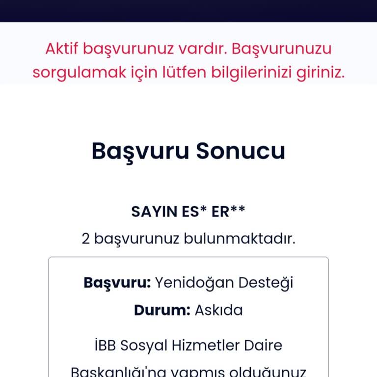 İBB - İstanbul Büyükşehir Belediyesi Başvurur Başvurmaz Kaydım Olumsuz Değerlendirildi