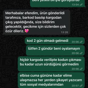 LESEQUENCE Siparişim Hala Kargoya Verilmedi Aynı Gün Kargo Yazmasına Rağmen