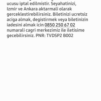 Pegasus Karadağ Uçuşu İptali