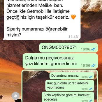 Getmobil Ücret İadesi Yapmıyor