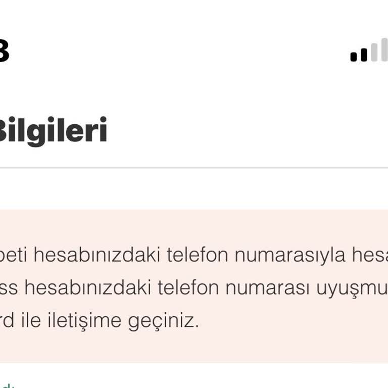 Masterpass Yemek Sepeti Telefon Numarası Eşleşmiyor