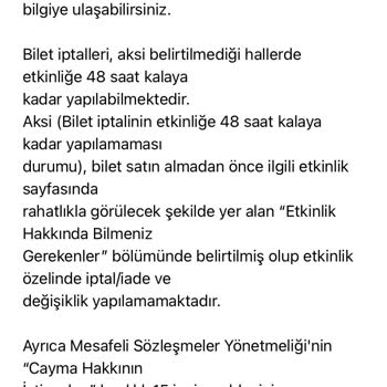 Bubilet İptal Ve İadesinin Yapılmaması.