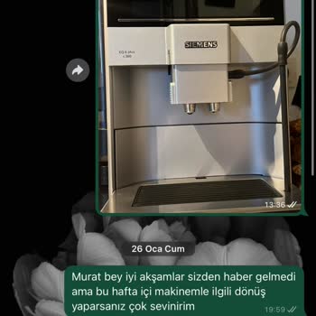 Siemens Kahve Makinesi Ve Servis Süreci