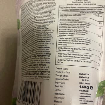 Migros'tan Alınan Gold Harvest Master Farm Çiğ Kaju Kokuyor