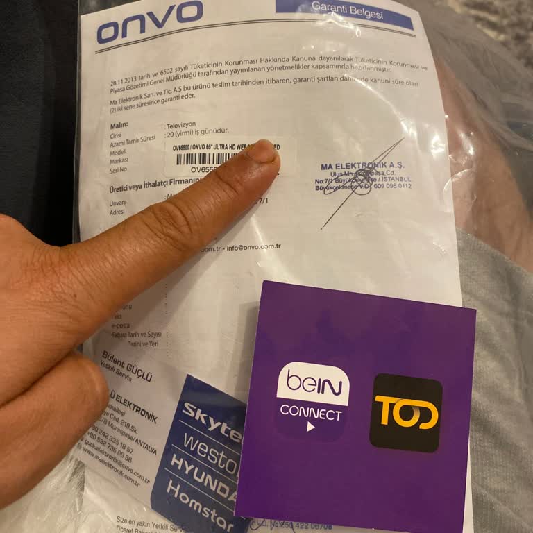 Onvo Tod Hediye Seri Numara Sorunu