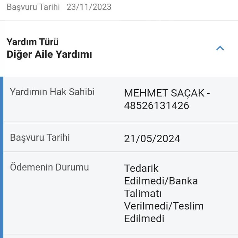 Aile ve Sosyal Hizmetler Bakanlığı Sosyal Yardım Görünüyor Alamıyorum