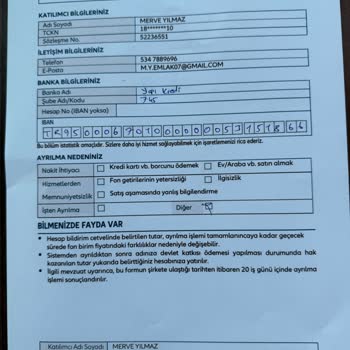 Allianz Yaşam ve Emeklilik Allianz BES İptalimi Tamamlamıyor