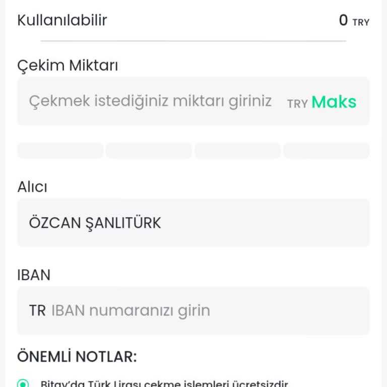 Bitay Para Hesabıma Düşmüyor