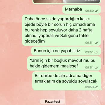 ForNail Studio Kalıcı Oje Hizmetinde Yaşadığım Sorun Ve Yetersiz Destek
