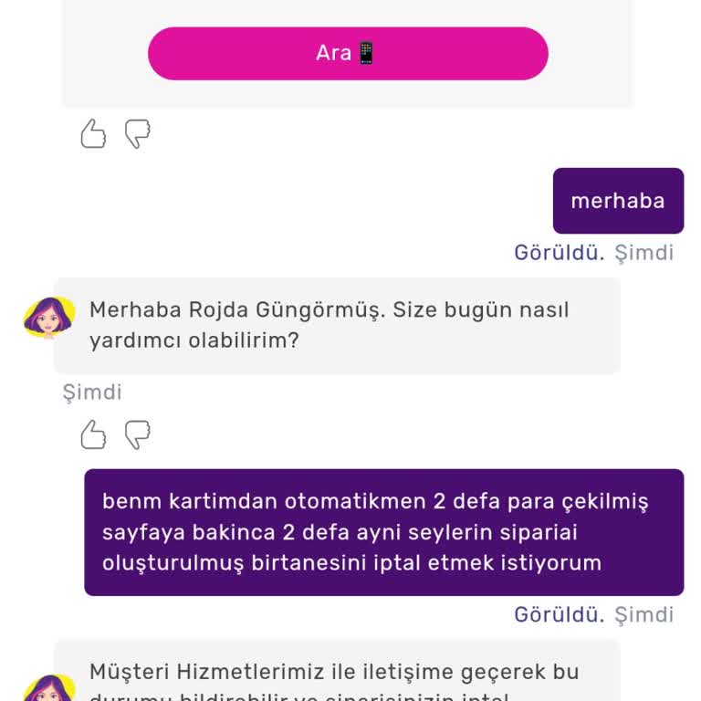 Gratis 2 Defa Sipariş Oluşturdu.