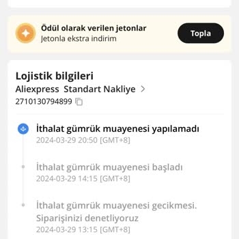 Aliexpress Gümrük Muayenesi Yapılamadı