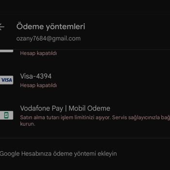 Vodafone Mobil Ödeme İşlem Hatası