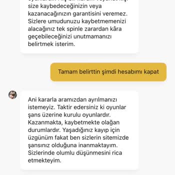 Sekabet Hesap Kapatmama Ve Chatten Atma