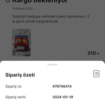 Gardrops Gönderilmeyen Ürün Ödemesini Tahsil Etti.