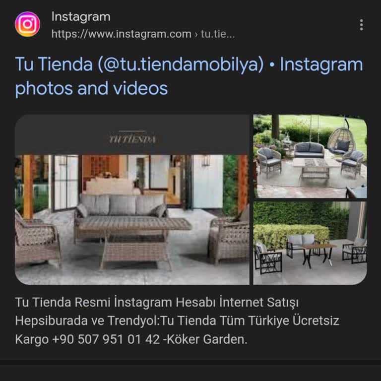 Tu Tienda Mobilya Instagram Üzerinden Aldığımız Bahçe Mobilyasıyla İlgili İletişim Sorunu