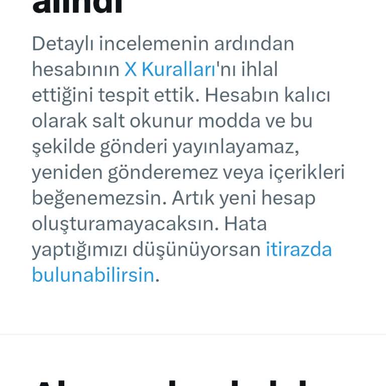 Twitter X Hesabı Askıya Alınma