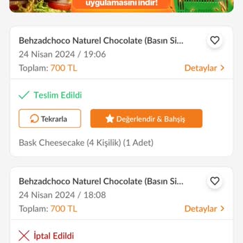 Trendyol Yemek Trendyol Getirmediği Siparişin Parasını Alıyor!