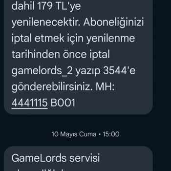 Game Lords Yanlış Tıklama İle Kesilen Ücretin İadesini İstiyorum!