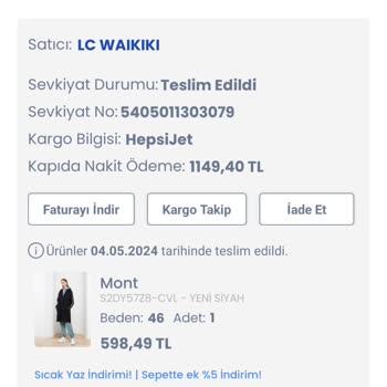 LCW Aldığım Tunikte Erken Tüylenme Sorunu