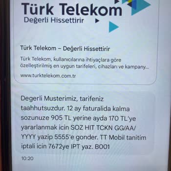 Türk Telekom Yanıltıcı Tarife Bilgisi Ve Mağduriyet
