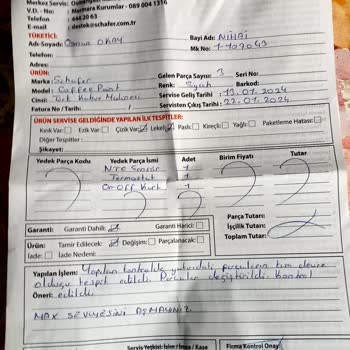 Schafer Kahve Makinesi İle Yaşadığım Sürekli Arızalar