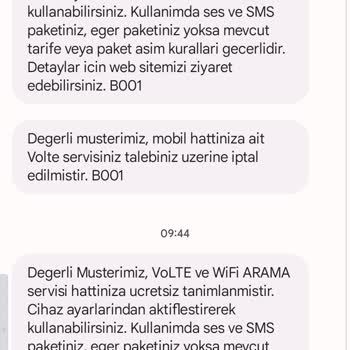Türk Telekom SMS'ten Ücret Alabilmek İçin İstemediğimiz Volte Açıyor.