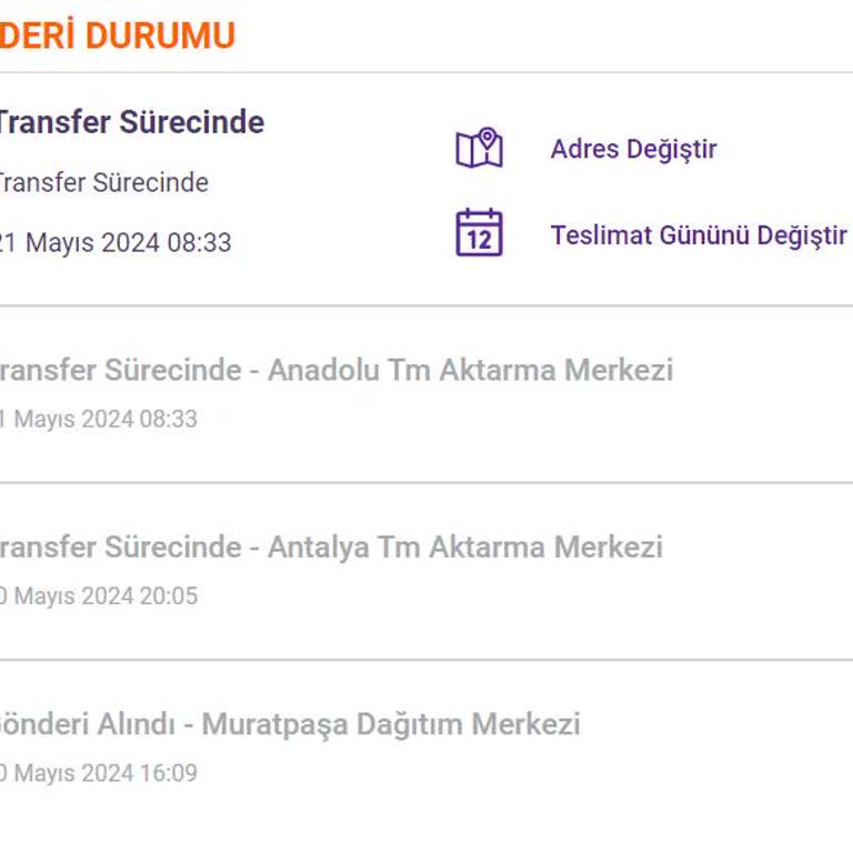 Hepsijet Siparişim 4 Gündür Transfer Merkezinde