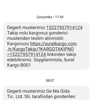 Sürat Kargo Beni Tehdit Etti.