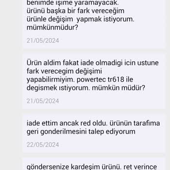 Vorteil Ürünümü Geri Göndermiyorlar