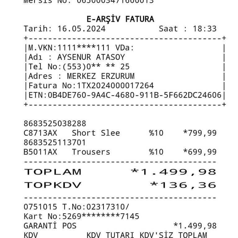 DeFacto Banka Fişi Olmadan İade Almıyor