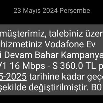 Vodafone Net Yanlış Bilgi Vererek Kampanya Değişikliği Yaptı