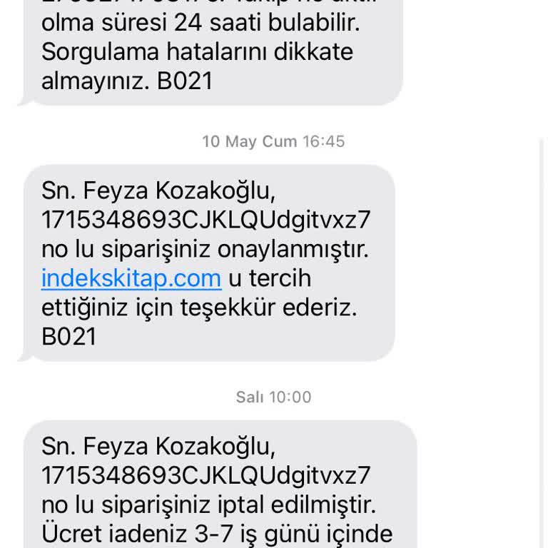 İndeks Kitap İndeks Kitabevi İade Ücretini Yatırmıyor