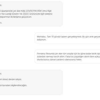 Hepsiburada Yanlış Ölçüde Verdiğim Lastik İademi Geri Almıyor