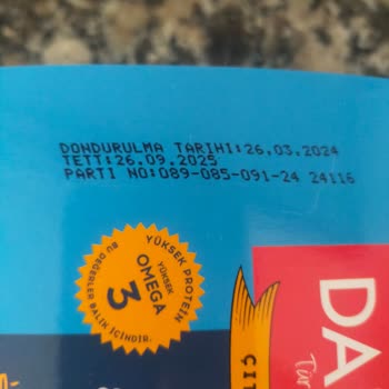 Dardanel Fish Fingers Tadı Garip Ve Çok Rahatsız Etti