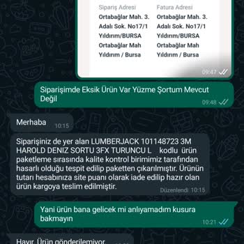 Koray Spor Eksik Ürünler Ve Ekstra Kargo Ücreti Sorunu