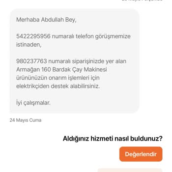 Hepsiburada Çay Makinesi Satın Alma Şikayeti