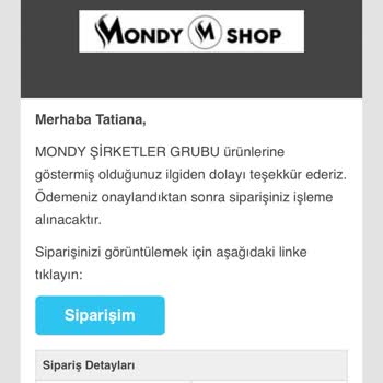Mondy Shop Parasını Ödediğim Ürünleri Göndermedi