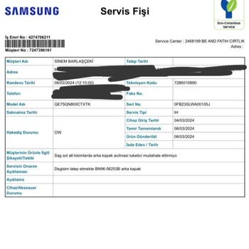 Samsung Üretim Hatası Arkasında Durmuyor